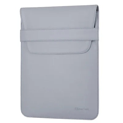 gray Ультратонкий гладкий Чехол из искусственной кожи для ноутбука 15,6 14 для Macbook Air 13 Pro 11 15 Touch Bar чехол для Xiaomi Asus hp - Цвет: gray