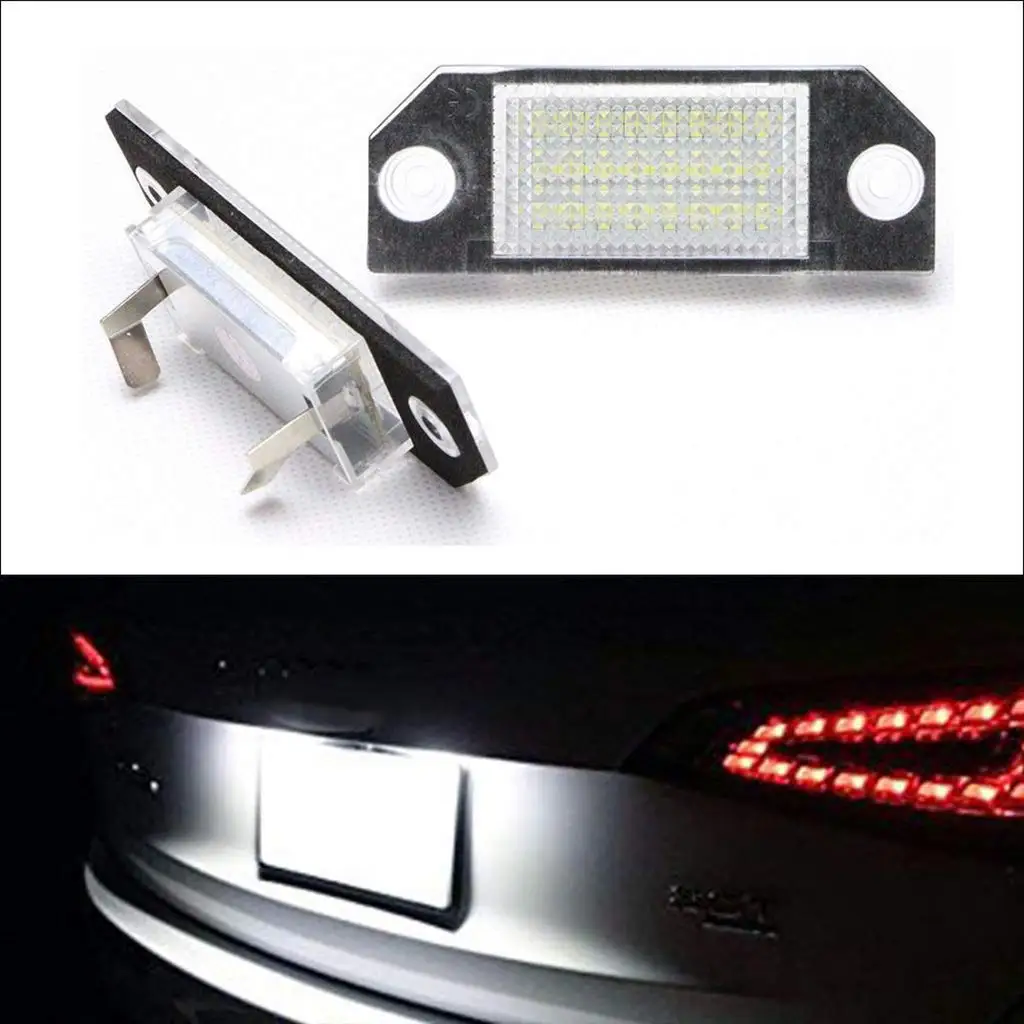 

For Ford Focus Car LED License Number Plate Light White Lamps for Ford Focus 03-07 C-MAX MK2 Error Free Car Accessories
