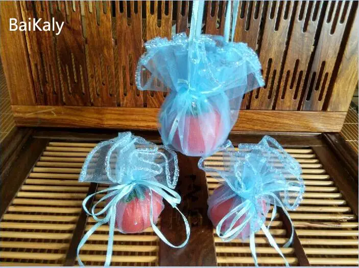 Круглая Сумка из органзы на шнурке диаметр 26 см 100 шт. для упаковки ювелирных