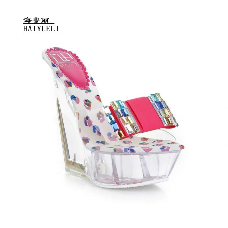 Женская обувь прозрачные на высоком каблуке сандалии с открытыми пальцами алмаз