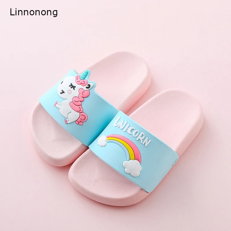 Новинка 2019 года детские тапочки милые тапочки-единороги для девочек и мальчиков