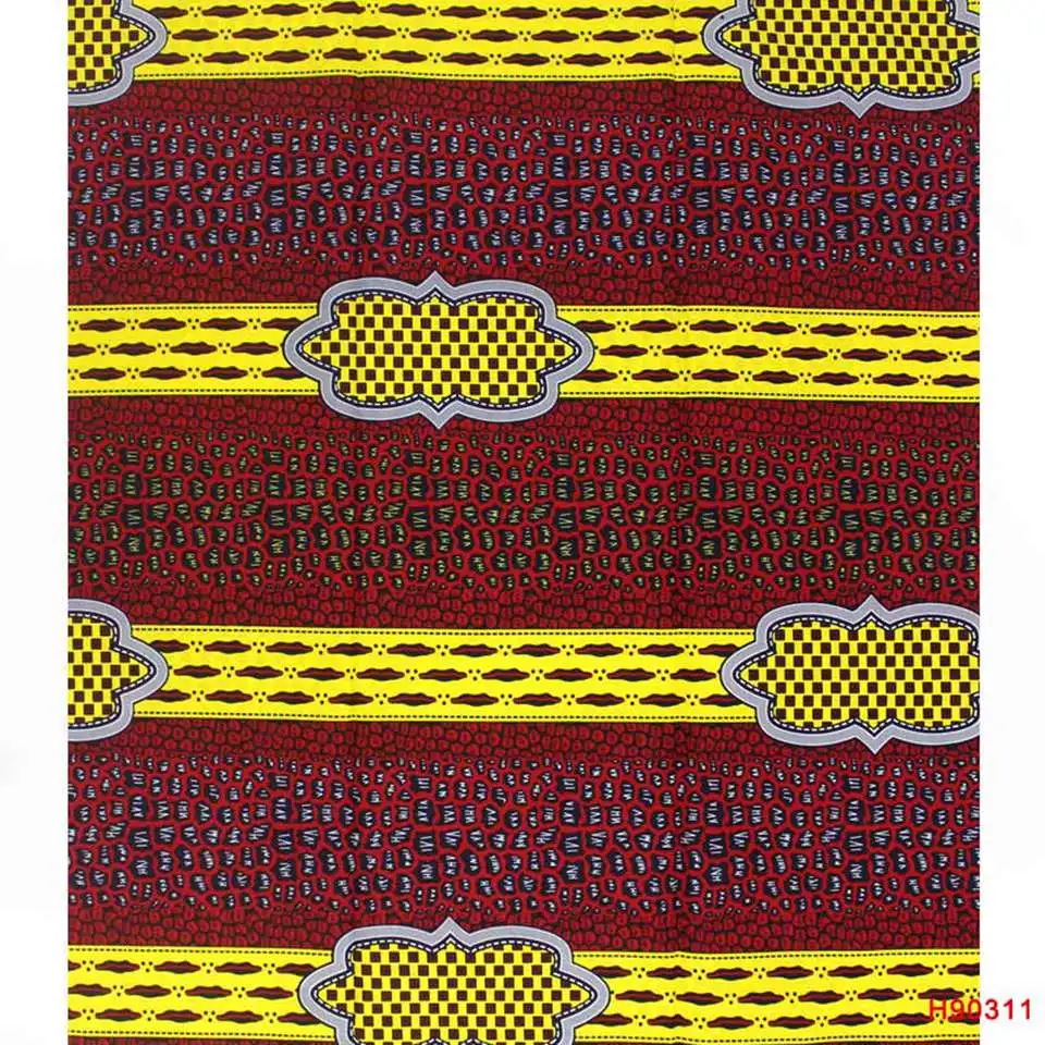 100% Cotton Red African Wax Fabric Blue wax prints fabric tissu java print fabrics YBGHL-348 | Дом и сад