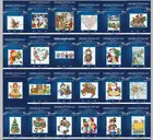 Набор для вышивки крестом, 14161828 дюймов, ветровые колокольчики Дед Мороз Санта, украшения для рождественской елки, 25 видов