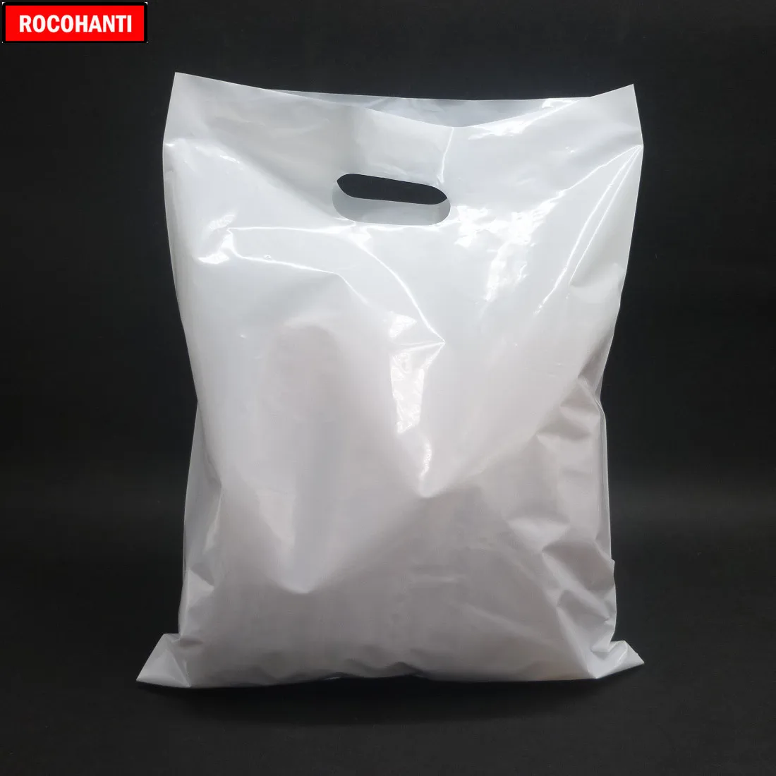 Белая полиэтиленовая сумка для покупок с логотипом на заказ 100 шт.|shopping bag|shopping bag