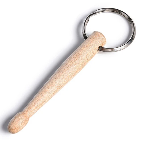 Креативный деревянный мини брелок для ключей в виде барабанных палочек часы на
