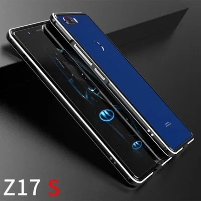 Чехол s для Nubia Z17S чехол Capa Жесткий задний ПК металлический бампер деловой чехол для телефона Nubia Z 17 S Z17 S Nubia 17s металлический корпус - Цвет: black and silver