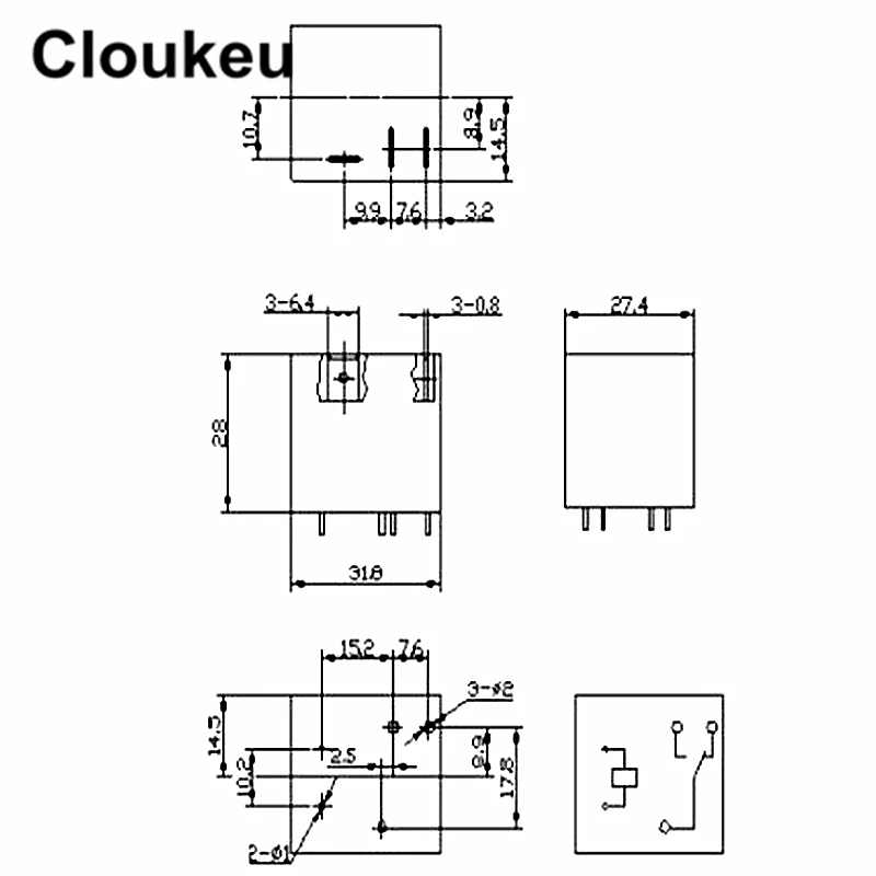 Реле DIP4 SLC 05VDC 12VDC 24VDC SL A 5V 12V 24V T91 30A 2 шт.|5v 12v relay|12vdc 30a30a relay |
