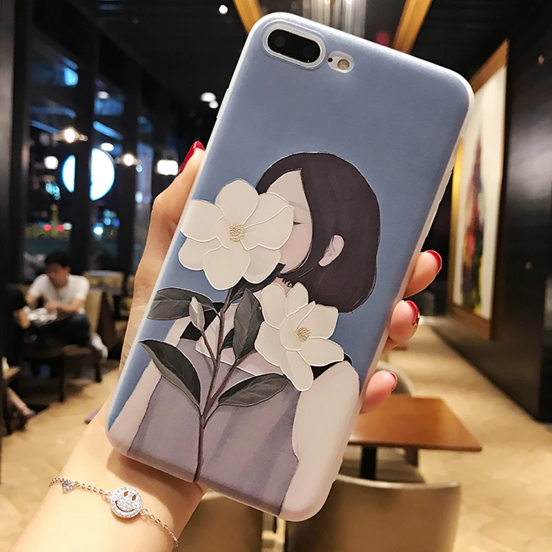 Красивый модный Мягкий чехол из ТПУ для iphone8 7 6 6S PLUS X 5 SE |