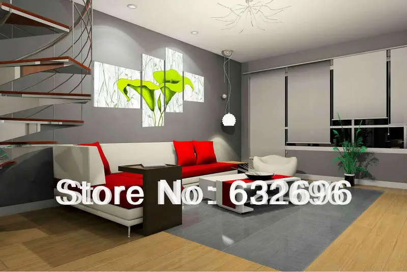 Ручная роспись Hi Q современный настенный художественный домашний декоративный абстрактный цветок картина