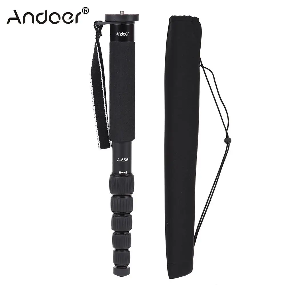 Andoer A-555 6-секционный компактный портативный монопод Монопод палка для Nikon Canon Sony