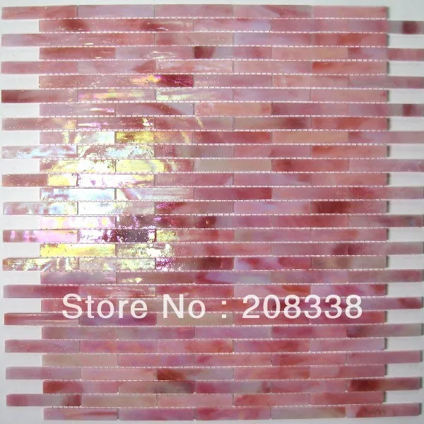Розовое стекло мозаичная плитка Тиффани Ванная комната Кухня задний брызг стена
