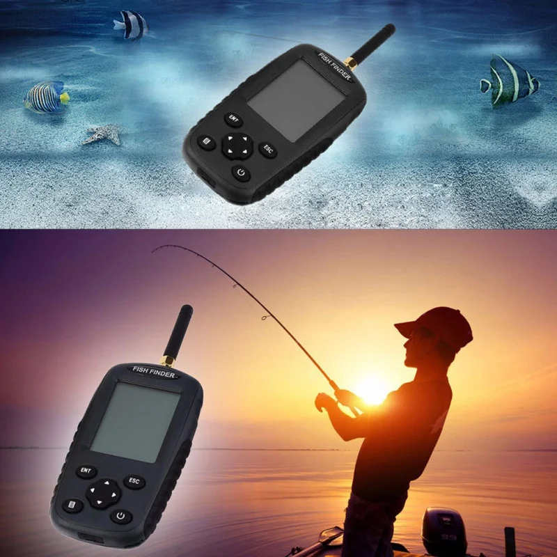 Новейший умный портативный рыболокатор FF998 перезаряжаемый Sonar рыболокатор беспроводной 125 кГц Sonar датчик беспроводной эхолот