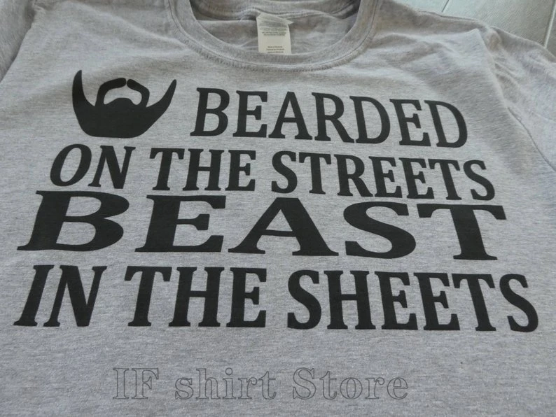 Фото Рубашка на заказ Мужская футболка с бородой черно белая|Мужские футболки| |
