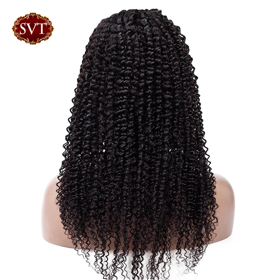 SVT волосы монгольская причудливая завивка человеческих волос парики Remy 4*4