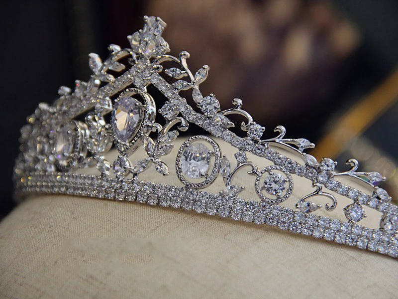 Rosebridalpark высокое качество свадебные фианиты для девочек женские AAA циркониевая Корона CZ Корона головная повязка для выпускного на волосы ювелирные изделия