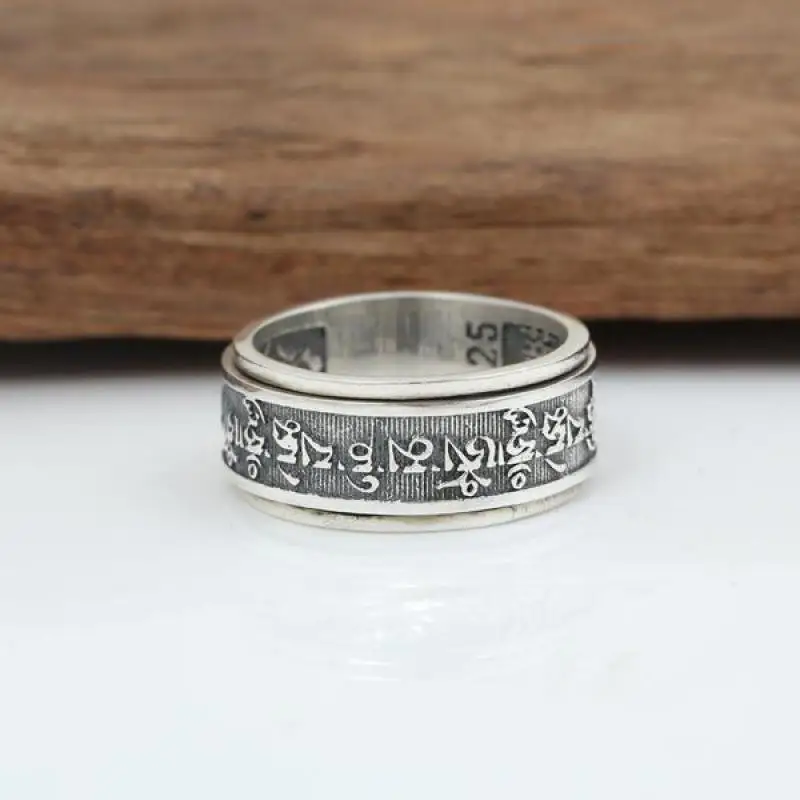 Кольцо Pure100 % из стерлингового серебра 925 пробы Винтажное кольцо ручной работы с