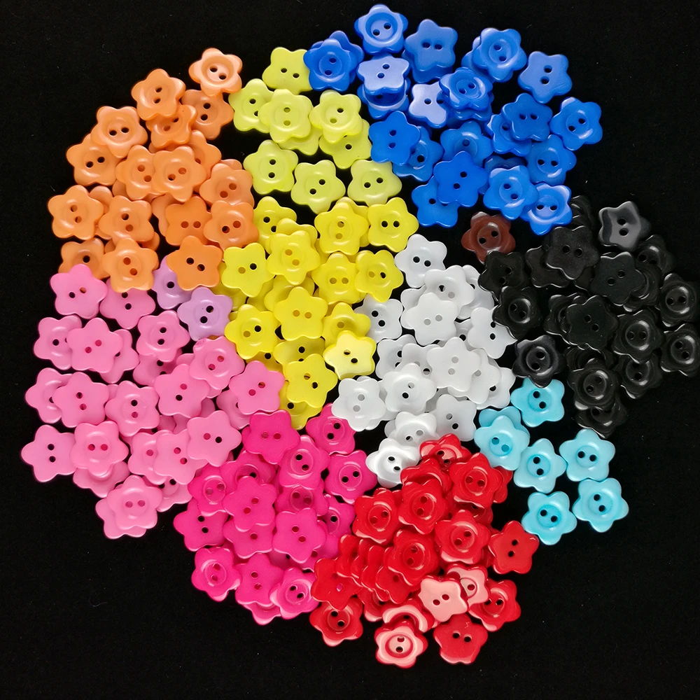 Полимерная пуговица для шитья скрапбукинга бусины в форме цветов 2 отверстия