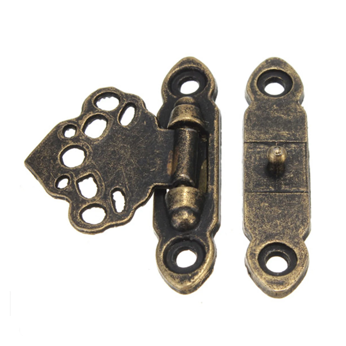 Top quality 12x Antique Brass Decor Jewelry Trinket Wooden Box Hasp Clasps Latch Hook+Screws | Обустройство дома