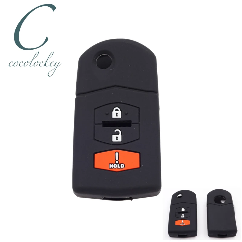 Cocolockey для Mazda 3 6 RX 8 CX 7 9 кнопки силиконовой резины ключи чехол Fob Флип складной