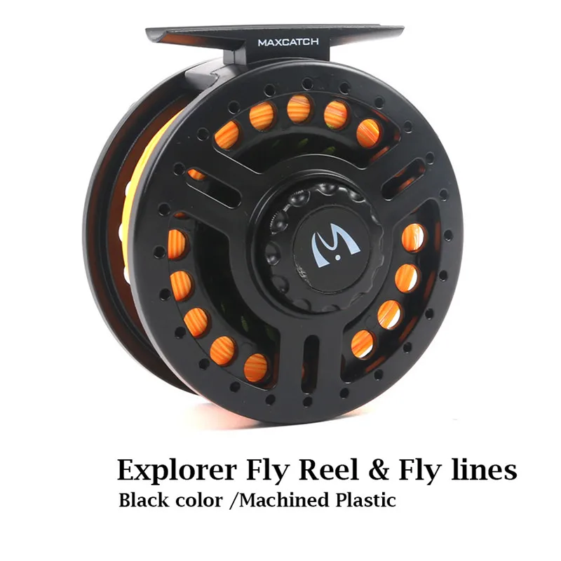 EXPLORER Maximumcatch 3-8WT пластиковая/алюминиевая большая беседка, предварительно намотанная катушка для ловли нахлыстом с плавающей леской для нахлыстом - Цвет: EXPLORER
