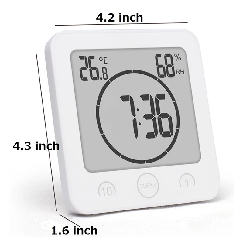 Душ часы таймер темп настенные украшения дома аксессуары Современный цифровой