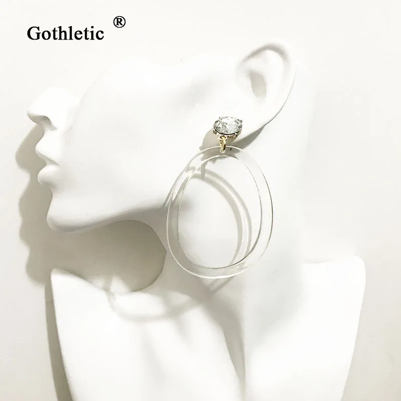 Женские серьги-капельки Gothletic Clear/розовый/фиолетовый серьги из смолы конфетти