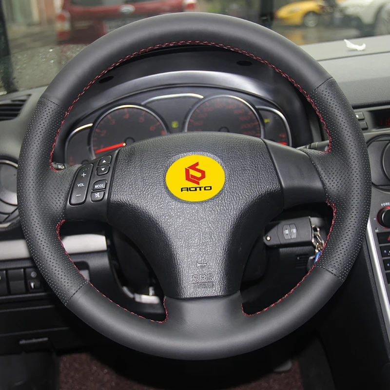 Оплетка на руль для Mazda 3 Axela 2003-2009 Mazda 6 Atenza 2004-2008 Mazda 5 2004-20 Tampa do volante do carro