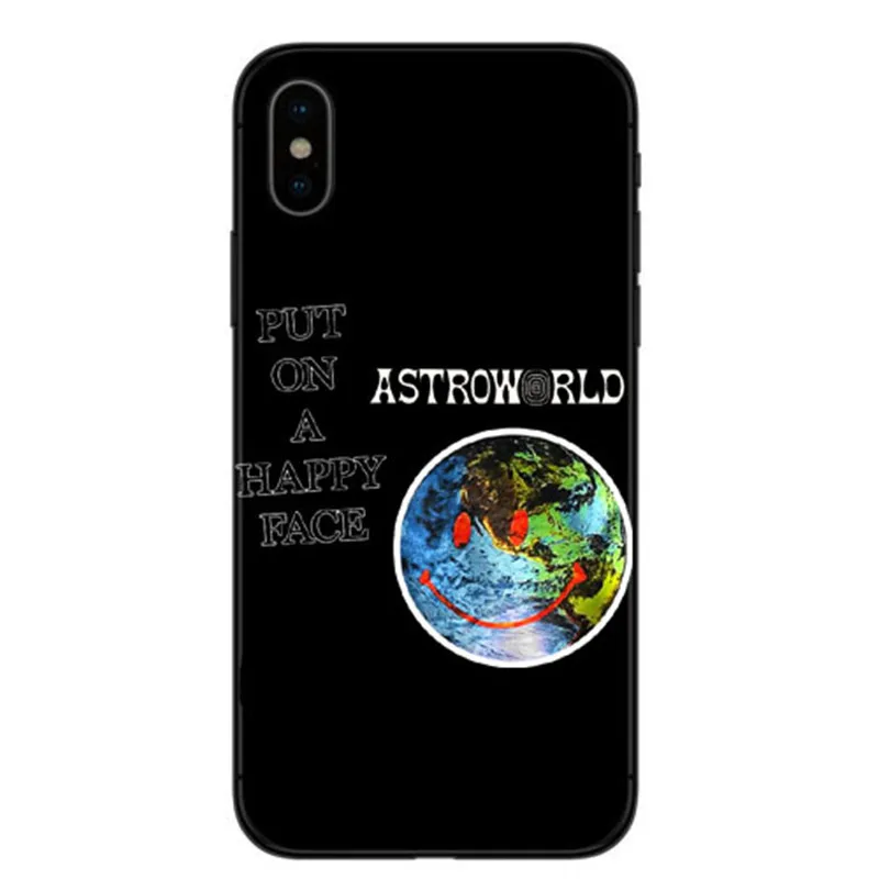 Scott travis astroworld lunatico em modo de casos de telefone para o iphone 4 5 6 7 8 Plus para apple Silicone macio capa preta