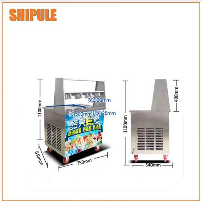 

Rectangle pot 10 barrel fried yogurt machine commercial fried ice porridge fried ice cream machine ice machine
