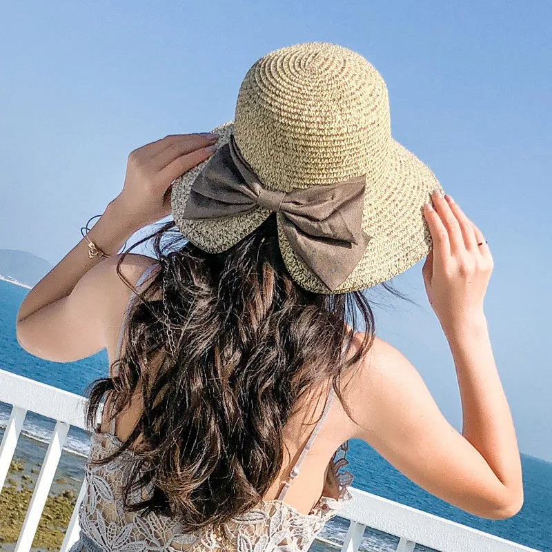 2018 новый летний Шапки для Для женщин органза шляпа от солнца Beach sun hat Складная