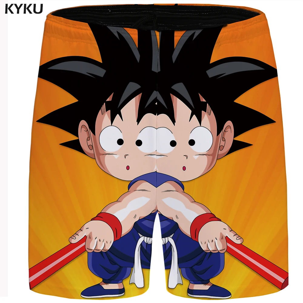 KYKU Dragon Ball короткие мужчины забавные повседневные шорты Гоку 3d короткие Гавайи пляжные шорты желтый мужские шорты лето большой размер