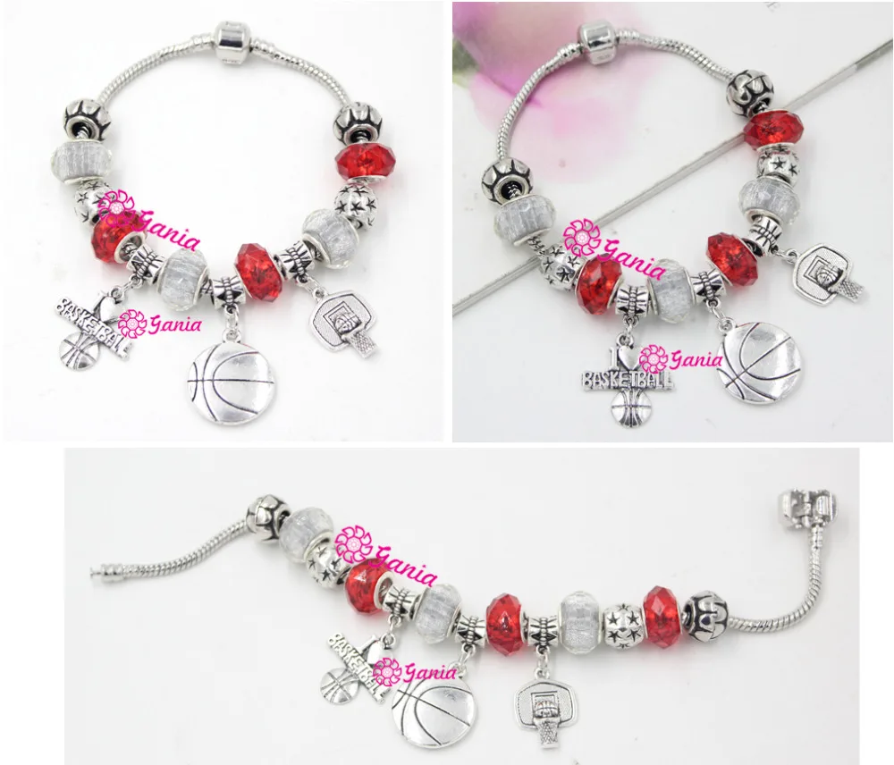 6 шт./лот Новое поступление спортивный ювелирный браслет сделай сам спортивная