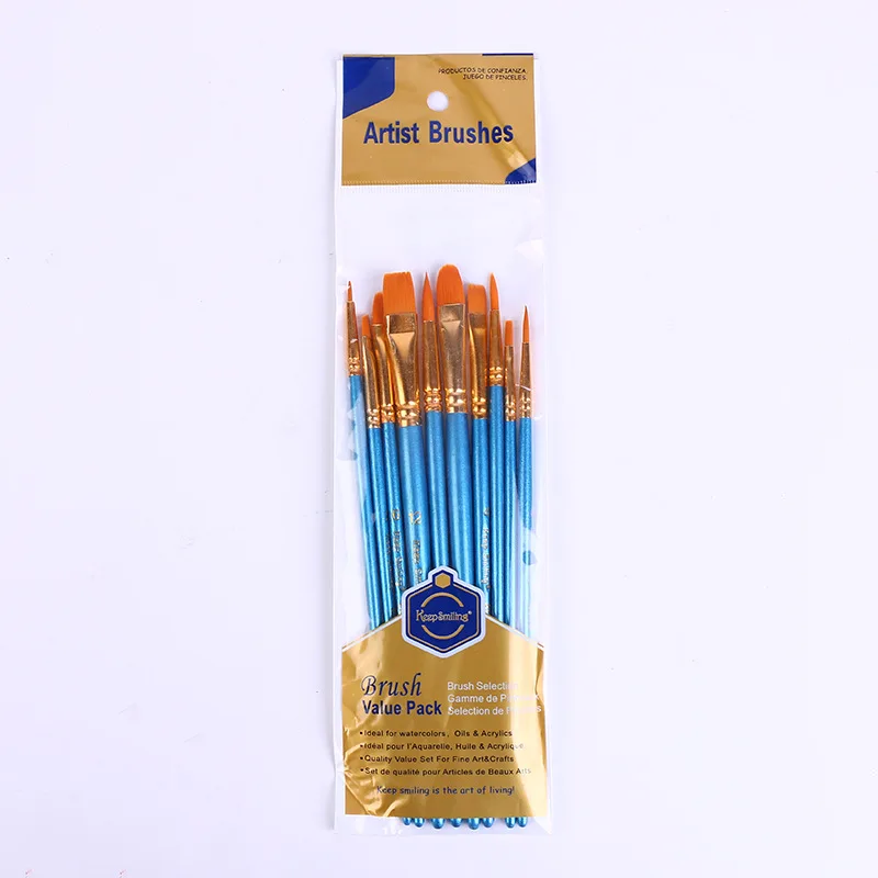 10 шт./компл. оптовая продажа акварельная гуашь кисть для рисования различные