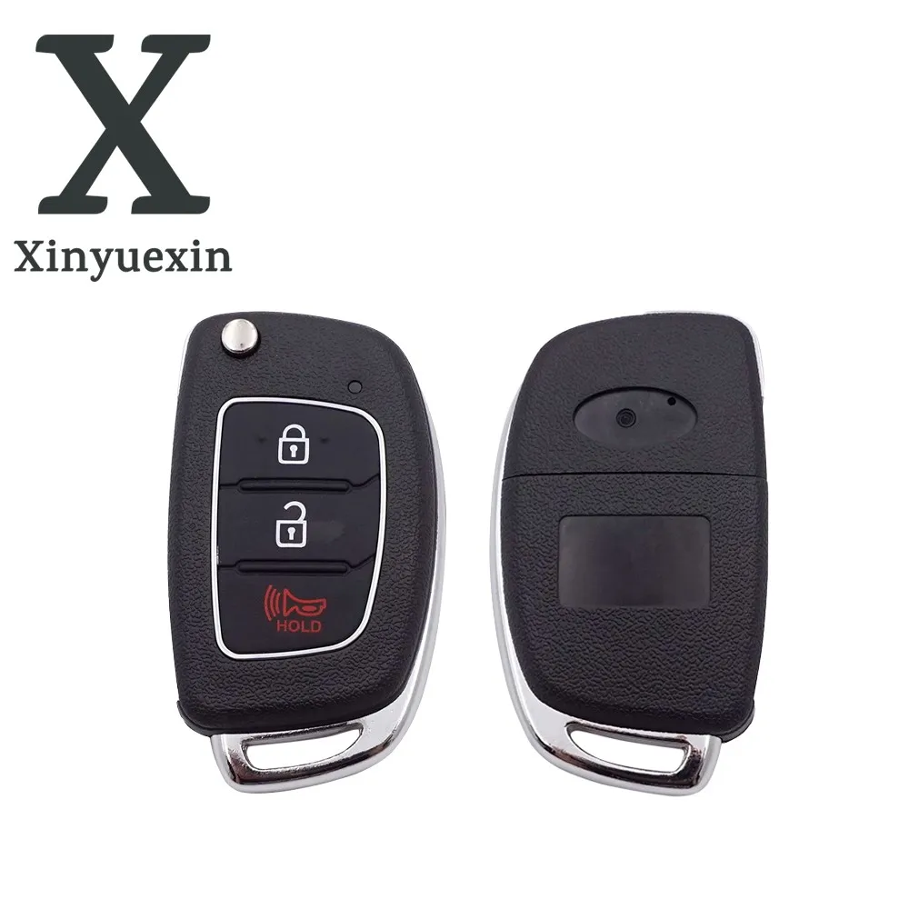 Дистанционный ключ Xinyuexin с 3 кнопками для Hyundai Solaris ix35 ix45 Elantra Santa Fe New Verna чехол