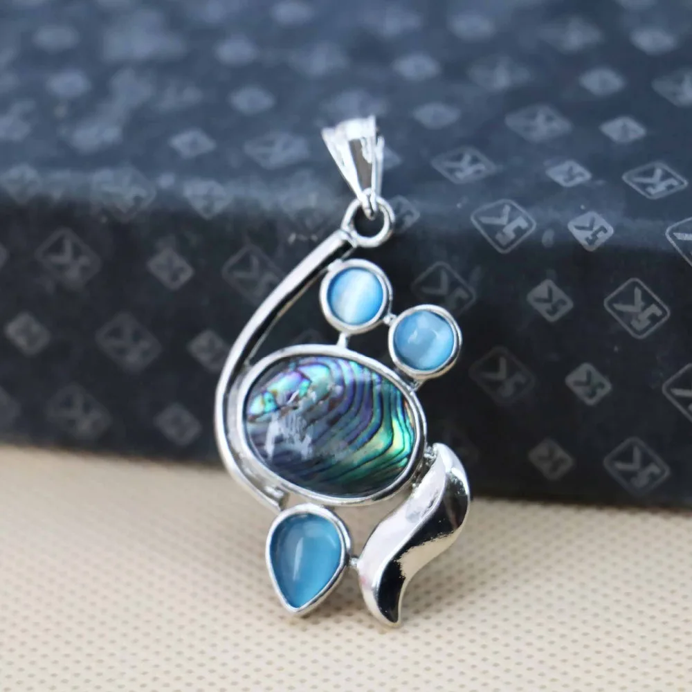 Лидер продаж подвески с ракушками из натурального абалона 25 х38 мм короткое