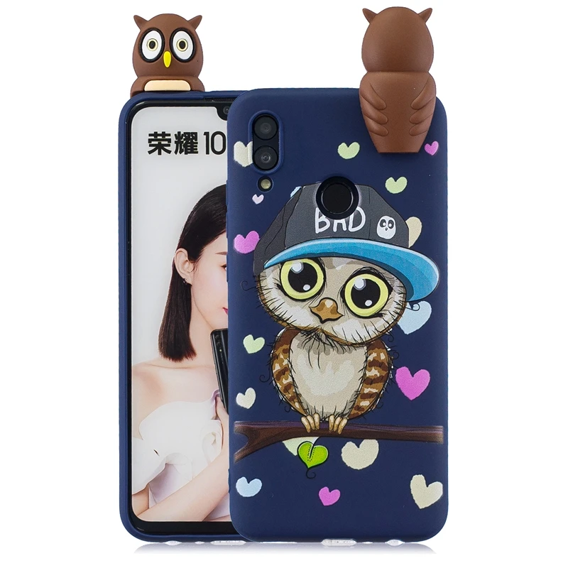 1 Для huawei P Smart чехол Honor 10 Lite чехол для телефона 3D Медведь Панда Единорог силиконовый чехол для etui huawei P Smart чехол 6,2 дюймов - Цвет: 1