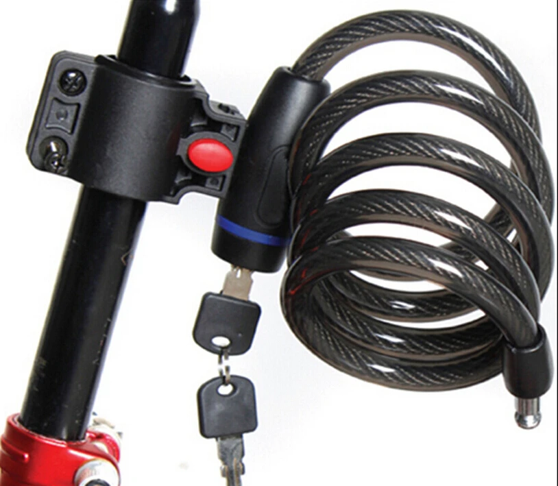 

Strong Steel Wire Bike Bicycle lock Cable 1050mm+2 keys BLK042