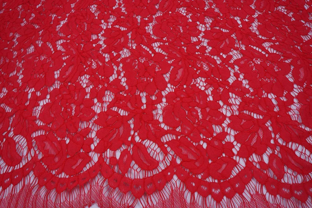

3yards Embroidery Eyelash Cotton Lace Fabric French Cord Lace Cloth Nigerian African Guipure Lace For Party Wedding Dress