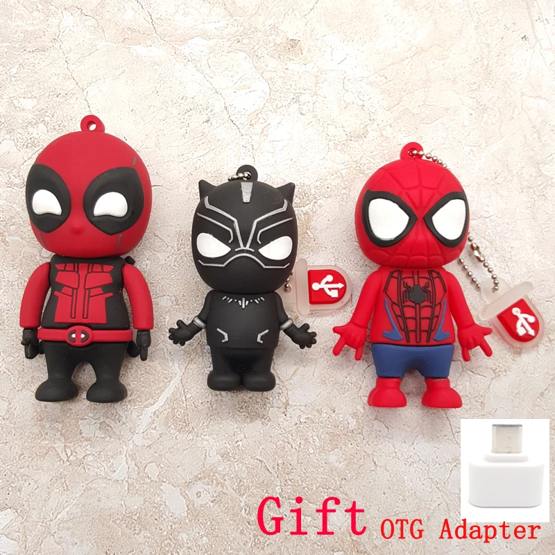 Мультфильм USB 2 0 для Marvel Usb флеш-накопитель Дэдпула ручка-накопитель 4 ГБ 8 16 32 64 Гб