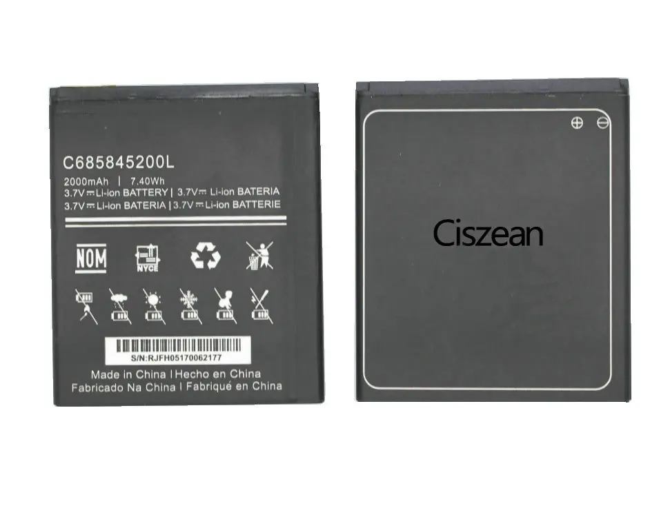 Ciszean 1x3 7 V 2000mAh Сменный C685845200L литий ионный аккумулятор для BLU Studio C HD S090Q S090