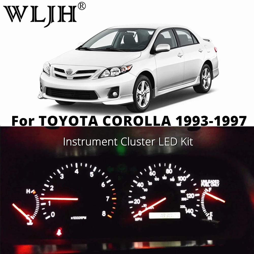 WLJH 7 цветов Φ тахометр приборная панель набор лампочек для Toyota Corolla 1993 1994 1995 1996 1997 |