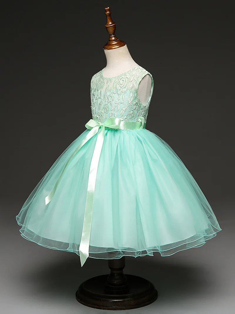 Платья для маленьких девочек кружевное платье одежда голубого и розового цвета