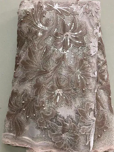 2019 Latest French net Laces with velvet fabric Fabrics High Quality Tulle African Fabric Nigerian Wedding CLL3743 wine | Дом и сад