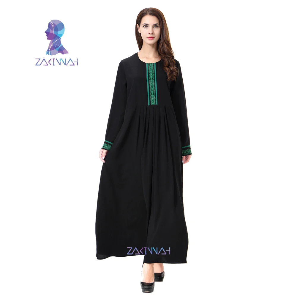 Zakiyyah/Новый дизайн мусульманское женское платье Повседневная Турецкая женская