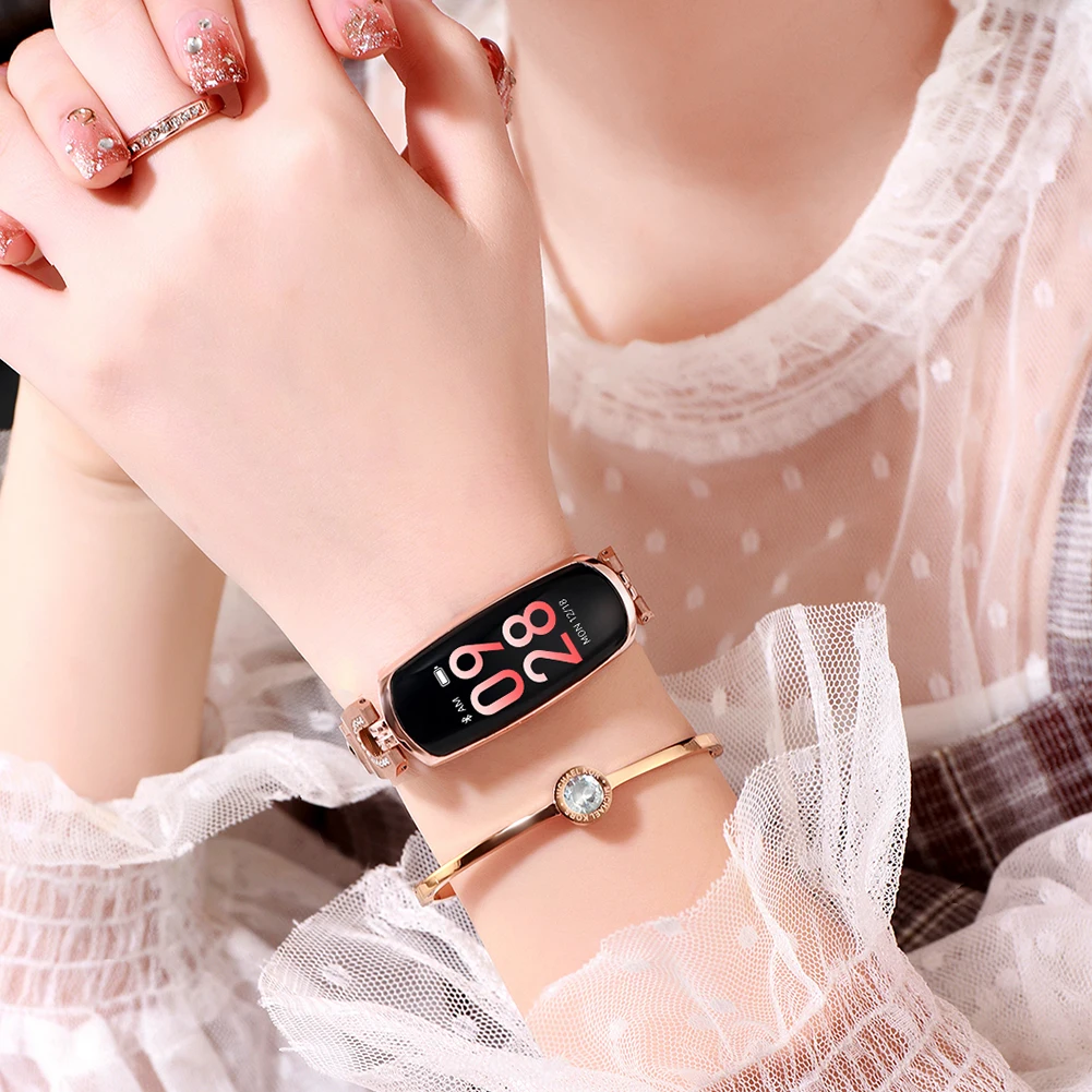 New Arrival Heart Rate Monitor Blood Pressure Pedometer Women's Fitness Smart Watch Bracelet | Электроника