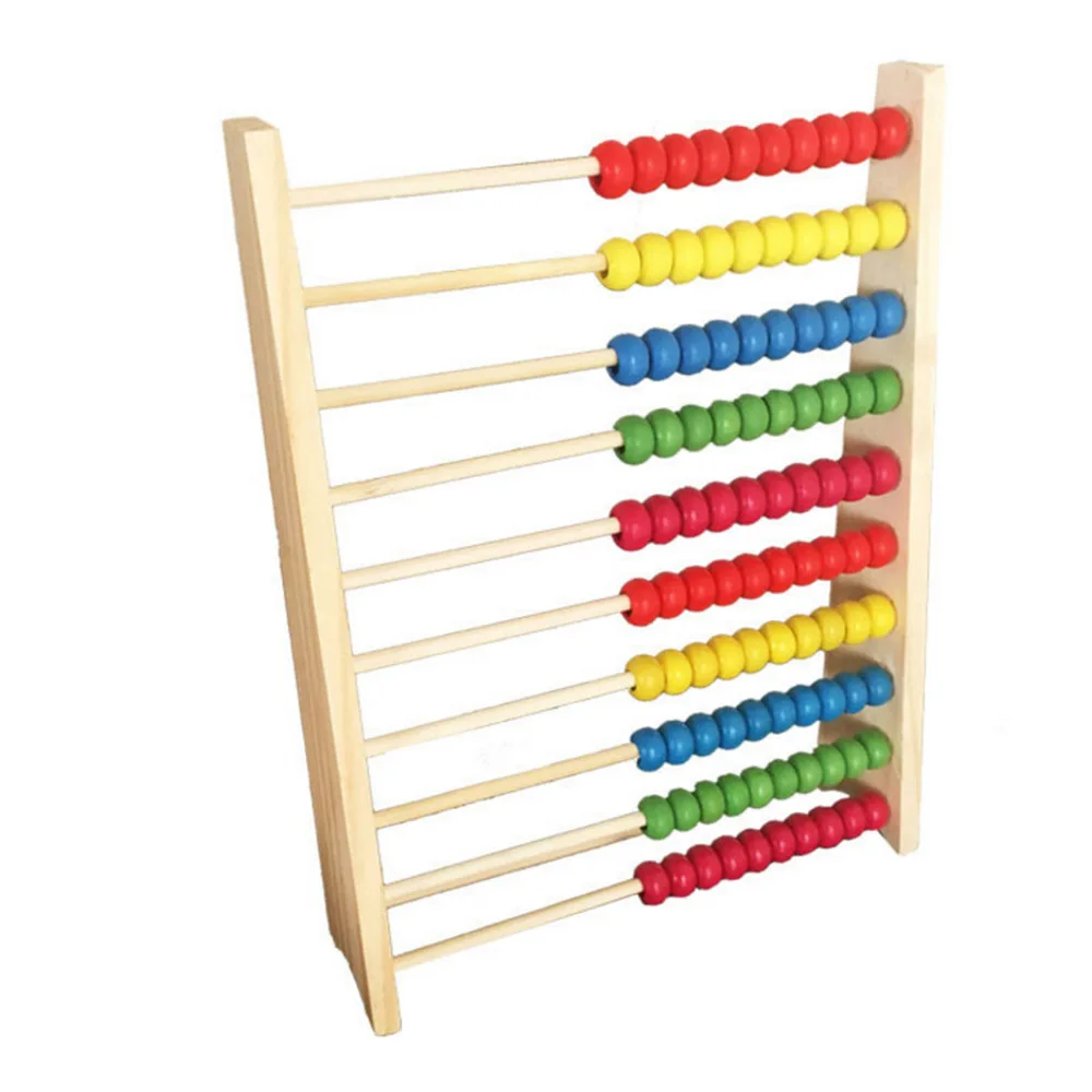 Монтессори математическая игрушка Интеллектуальный Abacus дети деревянная игрушка раннее образование игрушка красочная компьютерная рама игрушки подарки J11