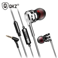 earphone qkz dm9 zinc alloy hifi earphone in ear earphones fone de ouvido bass metal dj mp3 headset auriculares audifonos stereo
