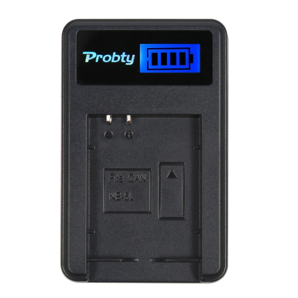 PROBTY 1 шт. NB-5L NB 5L NB5L Батарея + ЖК-дисплей USB Зарядное устройство для Canon S110 SX200 SX210 SX220