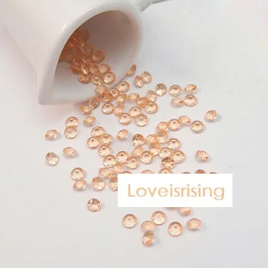 

Free Shipping--10000pcs=1 lot 4.5mm (1/3Carat) Peach Diamond Confetti Wedding Favor Supplies Table Scatter--New Arrivals