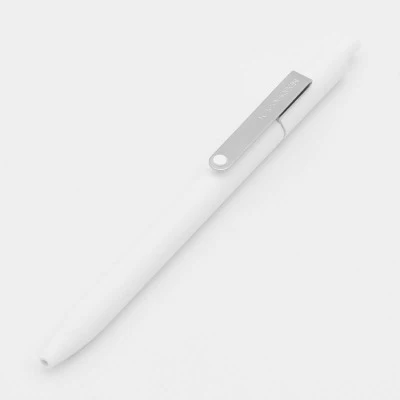 White KACO MIDOT, шариковая ручка с гелевыми чернилами, 6 цветов на выбор, 0,5 мм, черные чернила, металлический зажим, нейтральные ручки, школьные офисные принадлежности - Цвет: White